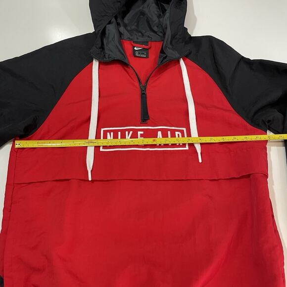 Nike Air Anorak Woven Pullover Jacket Men’s Size S Black/Red BV5163-657 - Picture 4 of 8
